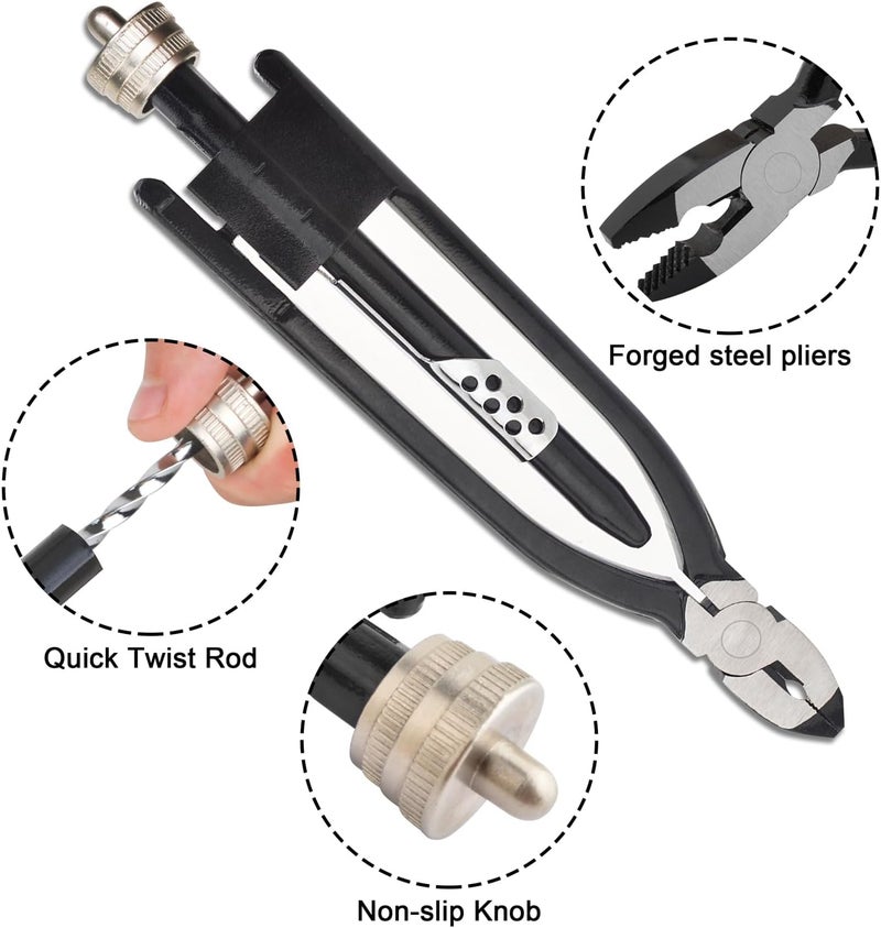 Gunpla 9 Inch Safety Wire Twisting Plier with Automatic Spring Loaded Return Heavy Duty Jaws Twister for Wires Twist - Image 3